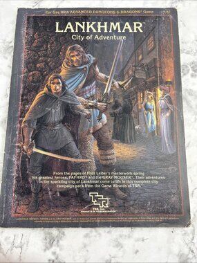 -Vtg Dungeons &Dragons Lankhmar City of Adventure 1985 W/ Map & Booklet #9162